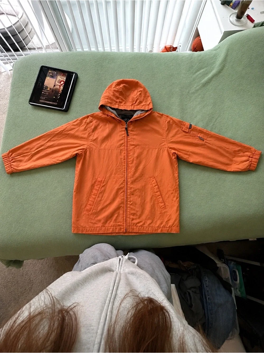 Pacific Trail Orange Hooded Fleece-Lined Jacket
